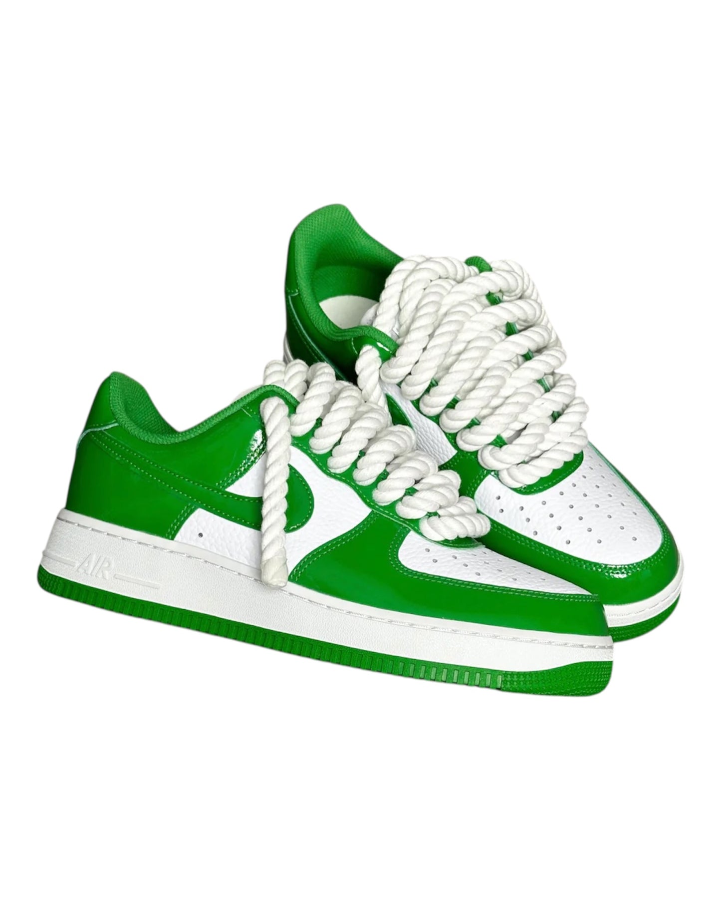 Custom Af1 Kelly Green rope blanc