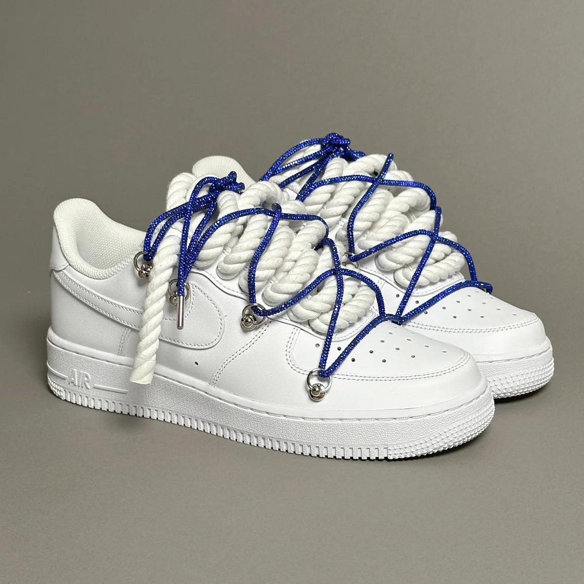 Af1 Rope & lacet strass bleu