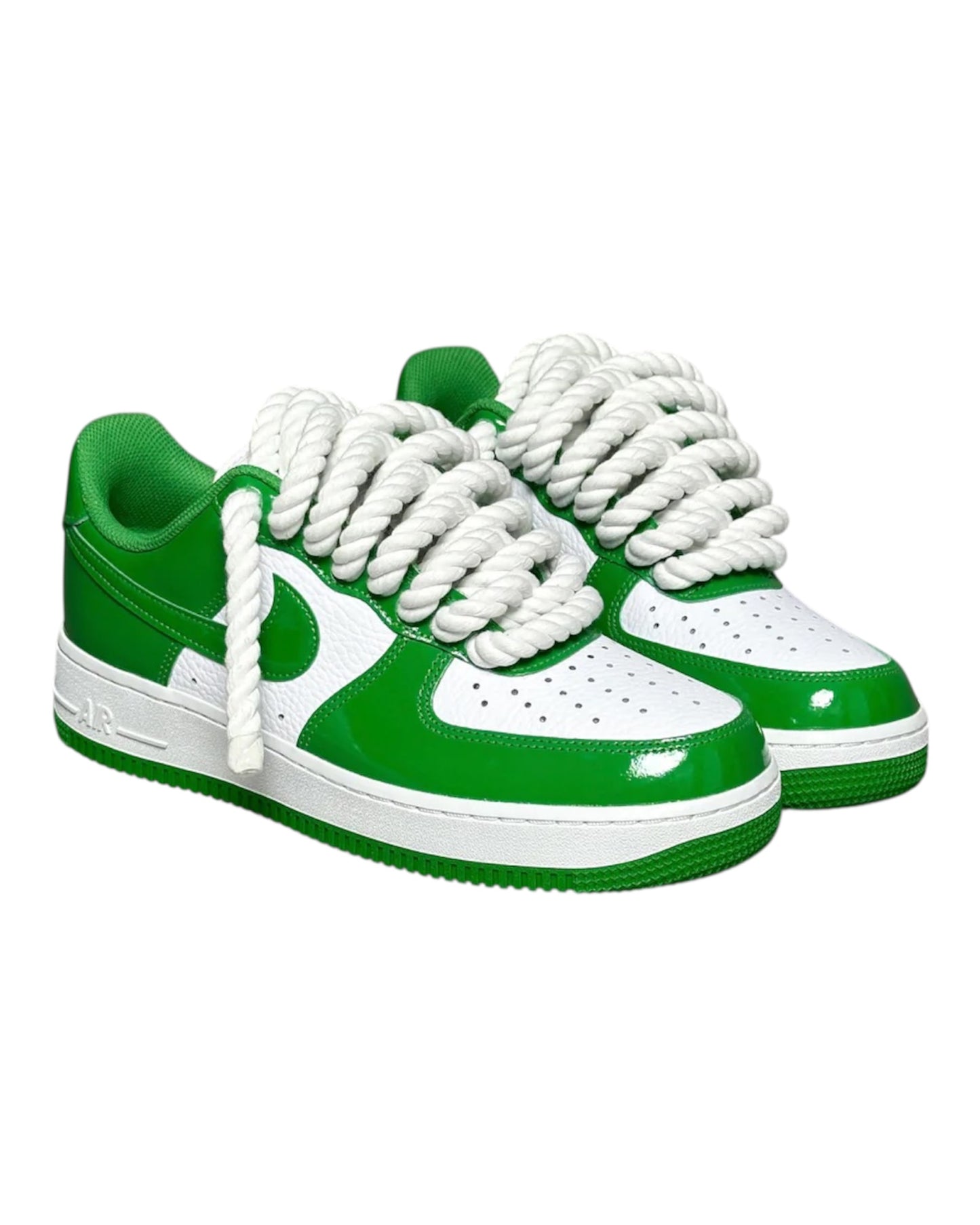 Custom Af1 Kelly Green rope blanc