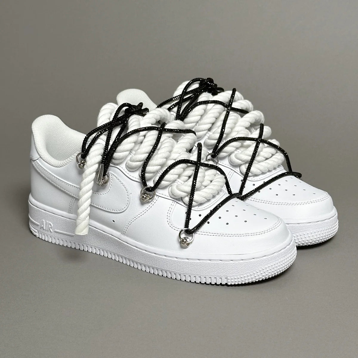 Af1 Rope & lacet strass noir