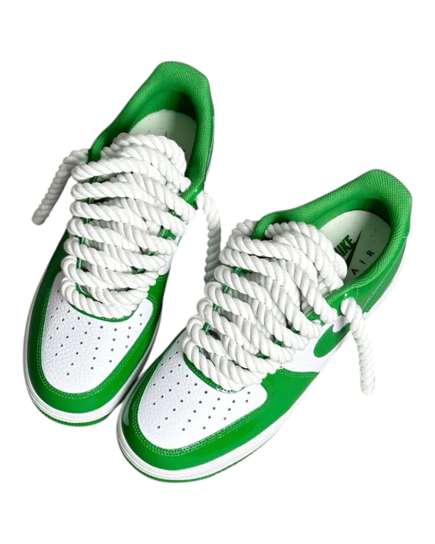 Custom Af1 Kelly Green rope blanc