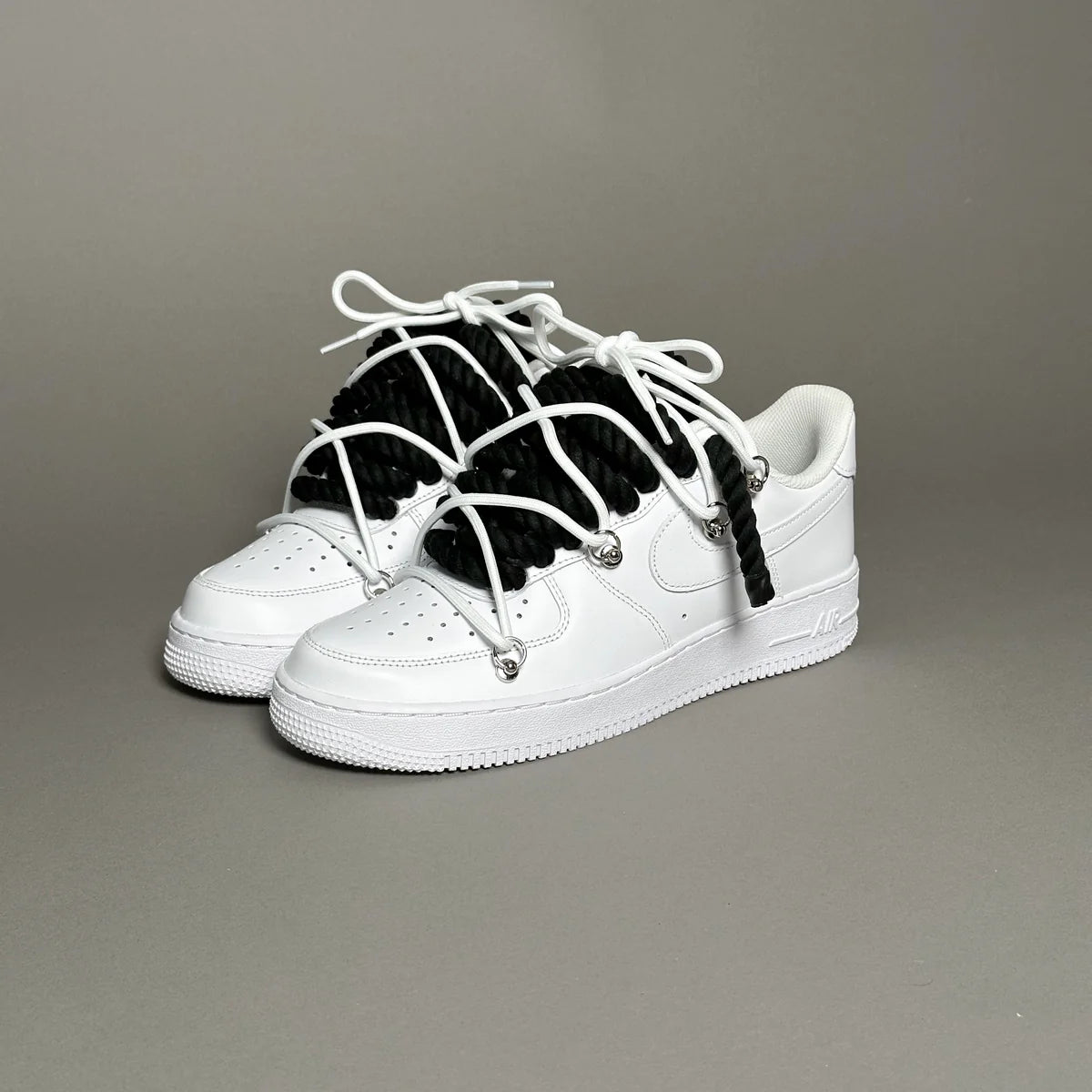 Af1 blanc Rope noir & lacet blanc