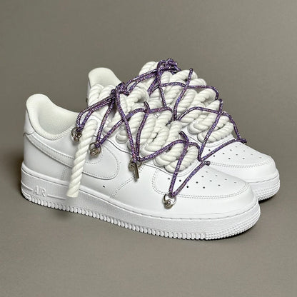 Af1 Rope & lacet strass violette