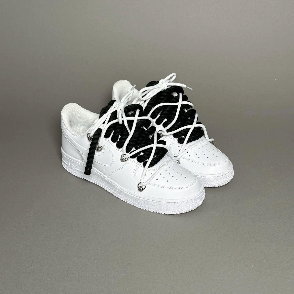 Af1 blanc Rope noir & lacet blanc