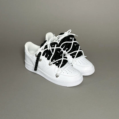 Af1 blanc Rope noir & lacet blanc