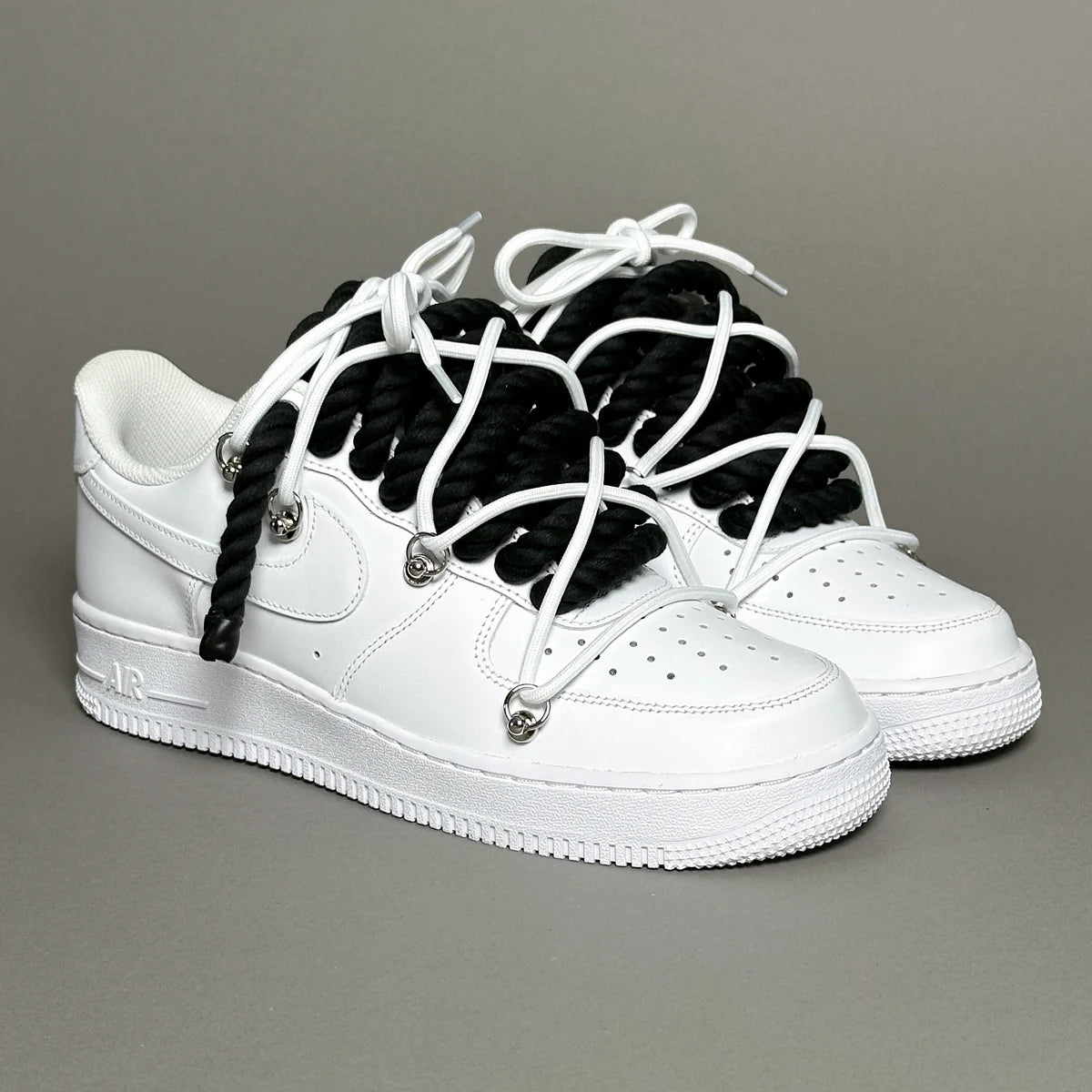 Af1 blanc Rope noir & lacet blanc