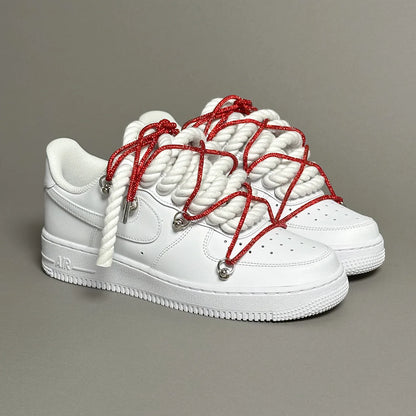 Af1 Rope & lacet strass rouge