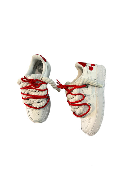 NIKE AF1 ROPE  BLANC X CŒUR ROUGE