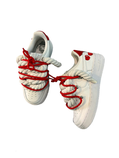 NIKE AF1 ROPE  BLANC X CŒUR ROUGE