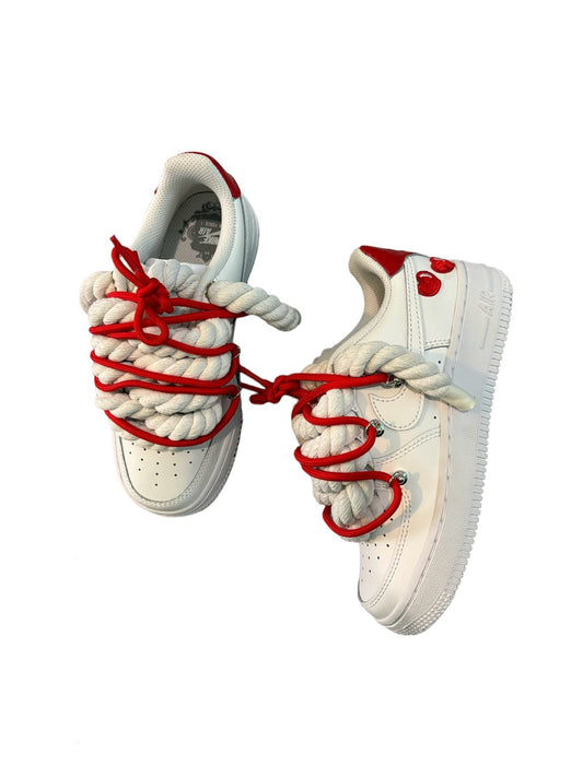 NIKE AF1 ROPE  BLANC X CŒUR ROUGE