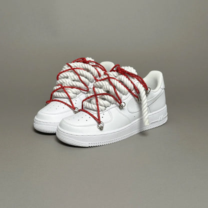 Af1 Rope & lacet strass rouge