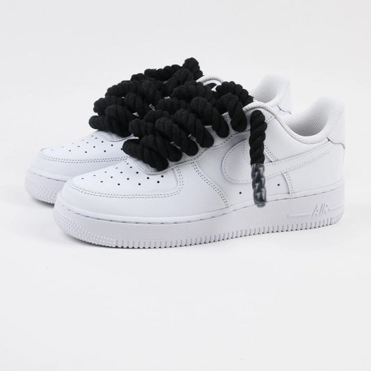 Custom Rope Noir - AF1 Blanc