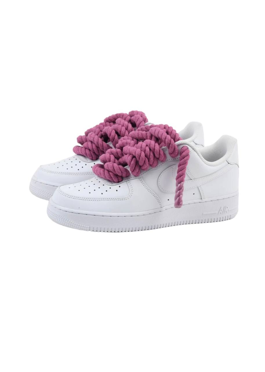 Custom Rope Raspberry Pink - AF1 White