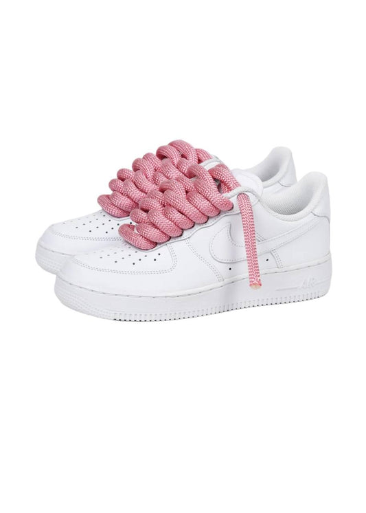 Custom Climbing Rope Rose - AF1 Blanc